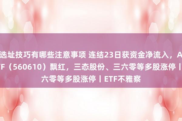 选址技巧有哪些注意事项 连结23日获资金净流入，A500指数ETF（560610）飘红，三态股份、三六零等多股涨停丨ETF不雅察