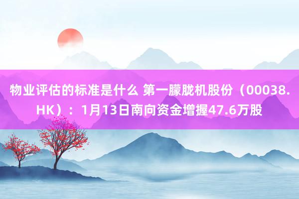 物业评估的标准是什么 第一朦胧机股份（00038.HK）：1月13日南向资金增握47.6万股