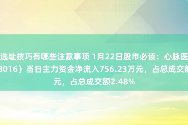 选址技巧有哪些注意事项 1月22日股市必读：心脉医疗（688016）当日主力资金净流入756.23万元，占总成交额2.48%