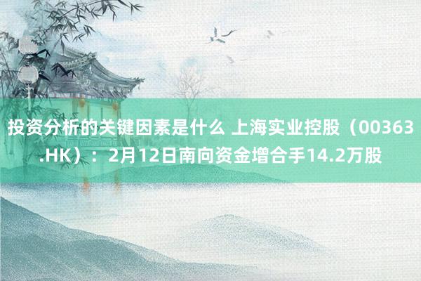 投资分析的关键因素是什么 上海实业控股（00363.HK）：2月12日南向资金增合手14.2万股