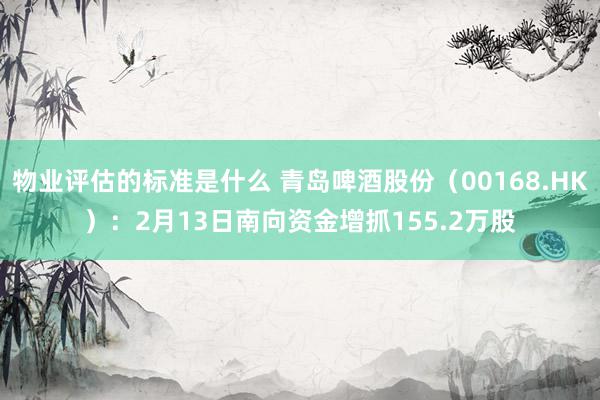 物业评估的标准是什么 青岛啤酒股份（00168.HK）：2月13日南向资金增抓155.2万股